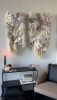 Deep Ocean Textile Wall Art Vertical Fiber Sculpture | Wall Sculpture in Wall Hangings by Anna Baranova Art. Item composed of cotton and fiber in contemporary or modern style