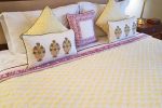 Jaipuri Yellow Ditsy Quilt | Linens & Bedding by Jaipur Bloc House. Item made of cotton