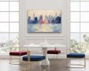 "Manhattanhenge" NYC skyline giclée canvas print | Paintings by Beverly Brown