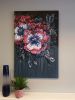 Urban Pansies | Oil And Acrylic Painting in Paintings by Judy Century Art. Item made of synthetic