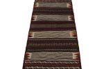 Vintage Afghan Tribal Kilim in Brown with Geometric Patterns | Area Rug in Rugs by Rug and Kilim