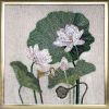 Lotus flowers mosaic artwork | Art & Wall Decor by Julia Gorbunova. Item made of glass compatible with japandi and art deco style