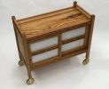 Bar Cart or Tea and Coffee Trolley | Storage by Brian Holcombe Woodworker. Item composed of wood