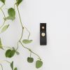 Small Leather Snap Wall Strap [V'ed End] | Hook in Hardware by Keyaiira | leather + fiber | Artist Studio in Santa Rosa. Item composed of fabric and leather