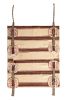 Mid-Century Vintage Striped Kilim Beige Brown Bag Rug 23609 | Area Rug in Rugs by Rug and Kilim