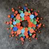 Colorful Garden Wall Art – Outdoor Metal Wall Sculpture | Wall Hangings by Sarmal Design. Item made of metal compatible with mid century modern and contemporary style