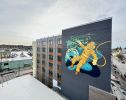 Ballard Yards | Street Murals by Sarah Robbins | Ballard Yards in Seattle. Item made of synthetic