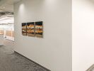 Foothills in Moonlight I-III | Mixed Media by Lorelle Rau Studios | PacificSource Health Plans in Springfield. Item composed of wood and paper