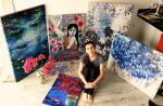 Recuerdos de alegría | Oil And Acrylic Painting in Paintings by Elena Parau. Item composed of synthetic in boho or contemporary style