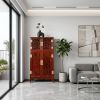 Ming Dynasty Style Luxury Lattice Storage Cabinet I | Storage by Dynasty Artisan. Item composed of wood in minimalism or contemporary style