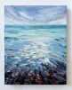 Coral Tides | Oil And Acrylic Painting in Paintings by Lisa Elley ART. Item composed of canvas in contemporary style