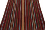 Vintage Persian Kilim in Burgundy with Multicolor Stripes | Area Rug in Rugs by Rug and Kilim
