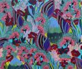 FANTASY GARDEN - original floral painting | Oil And Acrylic Painting in Paintings by Marinela Puscasu. Item composed of canvas in contemporary or country & farmhouse style