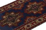 Rug & Kilim's Baluch Tribal Runner in Red, Blue & Brown | Area Rug in Rugs by Rug and Kilim