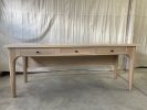 The Olivia Desk | Tables by TRM WoodCraft. Item made of oak wood works with minimalism & mid century modern style