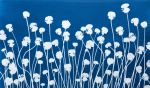 Spring Clover 2 (12 x 24" original hand-printed cyanotype) | Photography by Christine So. Item made of paper works with boho & contemporary style