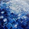 Blue Light | Oil And Acrylic Painting in Paintings by Alessia Lu. Item made of canvas compatible with contemporary and modern style