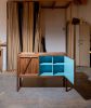Inside-Out Corto, Sideboard Cabinet, Cerulean Blue | Storage by Sergio Mannino Studio. Item made of wood
