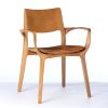 Post-Modern Style Aurora Chair in Solid Wood | Armchair in Chairs by SIMONINI. Item composed of wood & leather