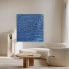 3D Navy Blue Textured Wall Art - Sculptural Canvas Artwork | Oil And Acrylic Painting in Paintings by Berezart. Item made of canvas works with boho & minimalism style