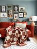 Checkered Throw/ Blanket/ Boho Bedding - Terracotta | Linens & Bedding by What The Mood. Item composed of cotton compatible with contemporary and country & farmhouse style