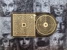 Labyrinth vs Maze | Mixed Media in Paintings by Sarupa Sidaarth. Item made of wood compatible with contemporary and eclectic & maximalism style