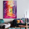 In Through The Out Door | Oil And Acrylic Painting in Paintings by Eugenie Diserio. Item made of canvas compatible with mid century modern and contemporary style