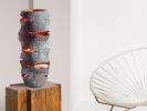 Sculptural Decorative Wave Vase | Vases & Vessels by Donatas Žukauskas. Item composed of wood and paper in minimalism or contemporary style