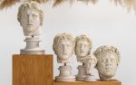 Alexander The Great Bust No:2 Made with Marble Powder | Sculptures by LAGU. Item made of marble