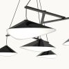 Emily Group of Thirteen Pendant Light – White Semi-Matte | Chandeliers by MOSS Objects. Item composed of oak wood & steel compatible with contemporary and modern style