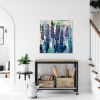 Hollyhocks Floral Painting | Oil And Acrylic Painting in Paintings by Mandy Martin Art. Item made of canvas
