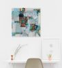Reflections of The Winter Light - Abstract art - 12 x 12 IN | Oil And Acrylic Painting in Paintings by Cynthia Ligeros. Item made of canvas compatible with mid century modern and contemporary style
