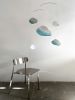Large Silver Clouds Mobile | Sculptures by Claudine Gevry Studio. Item in minimalism or contemporary style