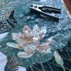 In the shadow of lotuses | Mosaic in Art & Wall Decor by Julia Gorbunova. Item made of glass works with contemporary & art deco style