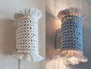 Riverine coastal wall sconce (up and down light function) | Sconces by Light and Fiber. Item composed of cotton and metal in boho or contemporary style