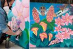 Garden of Cuties Mural | Murals by Sam Soper — Mural Art & Illustration | El Tacorrido in Austin. Item made of synthetic