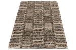 Textural Modern Kilim rug in White, Black, Multicolor | Area Rug in Rugs by Rug and Kilim