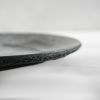 The Brush Series #005: Large Platter in Silver and Black | Decorative Plate in Decorative Objects by Carolyn Powers Designs. Item composed of concrete and glass in minimalism or contemporary style