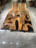 Black Epoxy Dine Table - Resin Table | Dining Table in Tables by TigerWoodAtelier. Item composed of oak wood in minimalism or art deco style