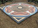 Epping Forest District Museum Tudor Rose Mosaic | Public Mosaics by Paul Siggins - The Mosaic Studio | Epping Forest District Museum in Waltham Abbey. Item composed of stone