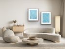 Iris in the Mist Diptych (two 24 x 18" gray cyanotypes) | Photography by Christine So. Item composed of paper in boho or contemporary style