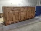 Model #1064 - Custom Double Sink Vanity | Countertop in Furniture by Limitless Woodworking. Item composed of maple wood in mid century modern or contemporary style