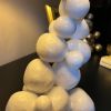 Arty "Balance" Table Lamp Sphere | Lamps by IRENA TONE. Item made of fabric & metal compatible with minimalism and eclectic & maximalism style
