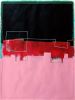 Black, red and pink composition | Oil And Acrylic Painting in Paintings by Luis Medina. Item made of paper compatible with minimalism and contemporary style