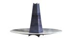 "Nasrullah" Azul Macaubas and gray marble centerpiece | Decorative Bowl in Decorative Objects by Carcino Design. Item made of marble compatible with contemporary style