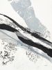 Black & Silver leaf Washi abastract | Oil And Acrylic Painting in Paintings by Jan Sullivan Fowler | Bridger Kitchens in Bozeman. Item made of paper with synthetic