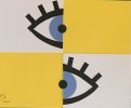 I See You – Abstract Collage Art | Mixed Media by Bent Street Collage Art & Design. Item made of paper compatible with minimalism and mid century modern style