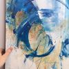 Who Do You Miss When You Are Busy? - blue abstract art | Oil And Acrylic Painting in Paintings by Lynette Melnyk. Item composed of canvas & synthetic