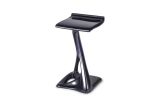 Amorph Attitude Bar Stool, Lacquered Metallic Dark Gray | Chairs by Amorph. Item made of metal