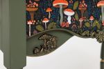 Woodland Console Table with Hand-Painted Mushroom Motif | Tables by Birds and Gardens Inc. Item made of wood works with boho & country & farmhouse style